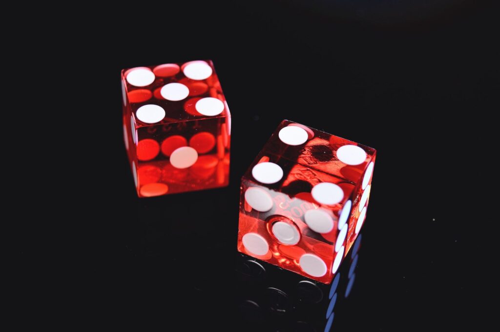 photo of two red dices